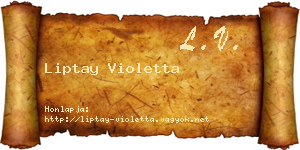 Liptay Violetta névjegykártya